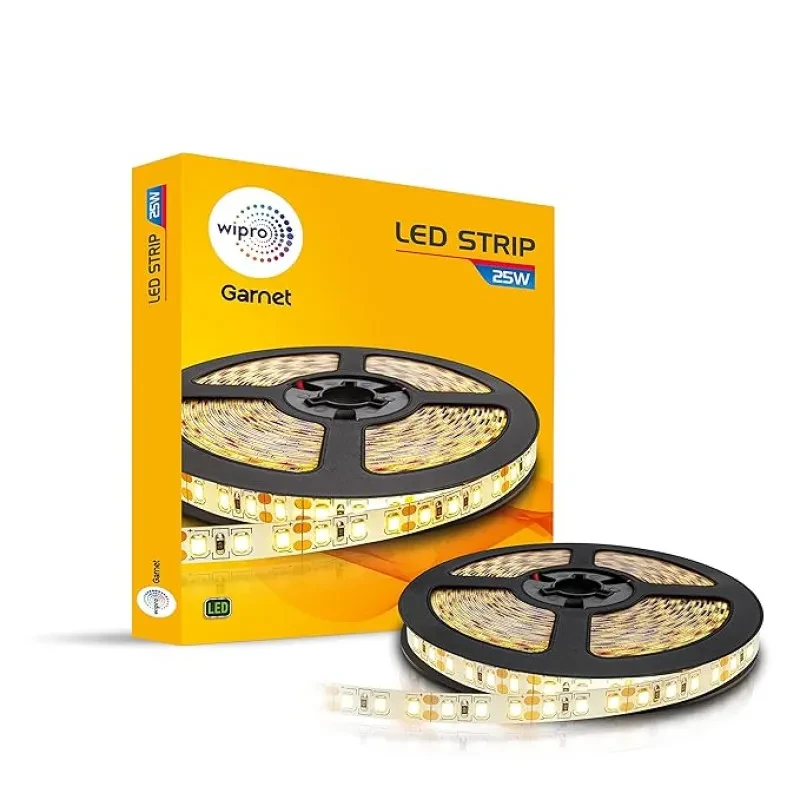 Wipro Plastic Garnet 25W Led Strip with 60 Led - Mtr,  Warm white(5 Meter, Pack of 1)