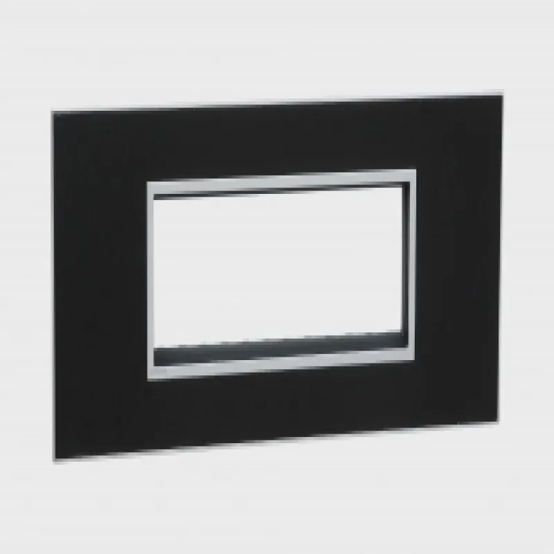 Legrand Arteor Mirror Finish Square Cover Plate w Overmoulded Frame 6 Module (Mirror Black & Mirror White)