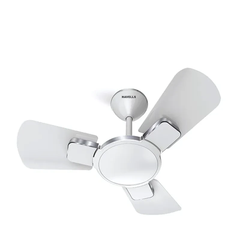 Havells Enticer 600mm Decorative, Dust Resistant, High Power in Low Voltage High Speed Ceiling Fan (Pearl White Chrome)