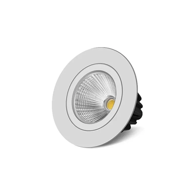 wipro Garnet 6W E27 Led Cob Spotlight | Cool White Light (6500K) | Adjustable Design | Aluminium Housing for Efficient Performance | Recessed Tiltable Down Light for False Ceiling | Pack of 1