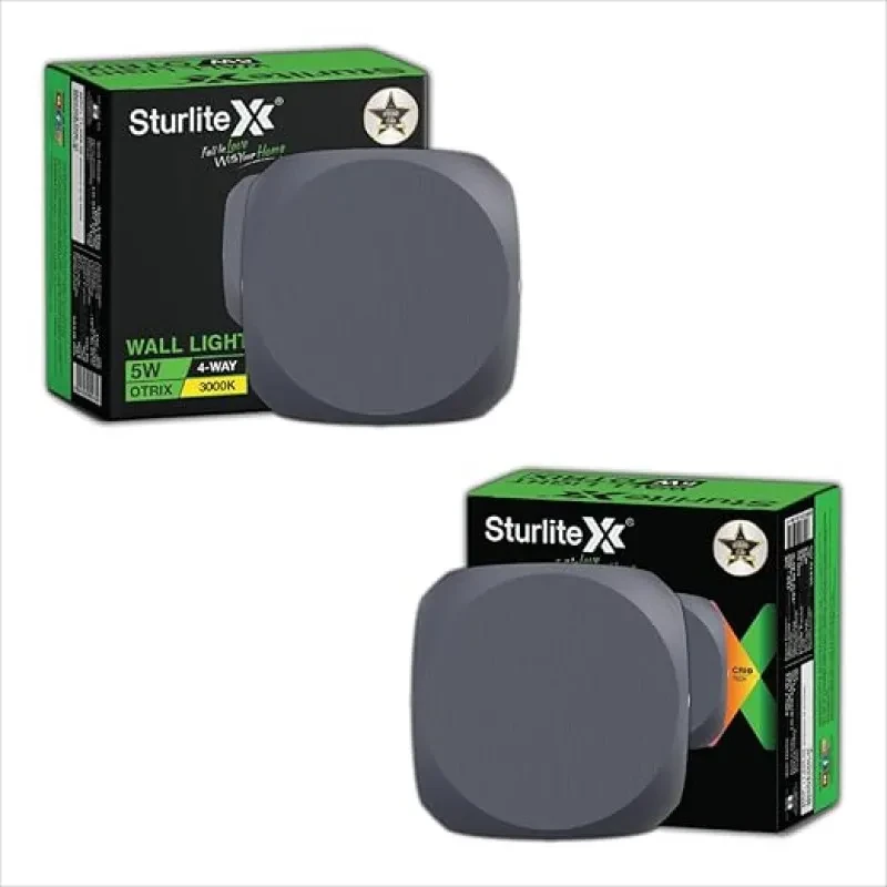Sturlite Otrix 5Watt 4-Way LED Wall Light| 3K Color Temperature| Corrosion & Scratch Resistant| Aluminum Body with IP65-Weather Protection| Indoor & Outdoor Wall Mount Decorative Light - (Pack of 2)