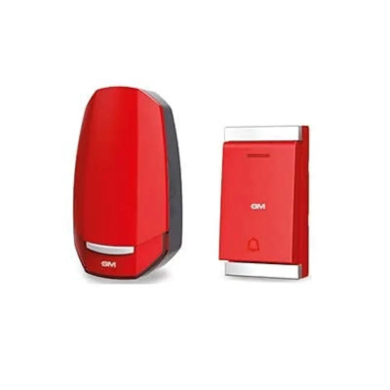 GM 4094 Gusto Plug-in Wireless Doorbell with Battery-Less Remote, 32 Selectable Melodies, Volume Control, Shuffle Function & Flashing Light