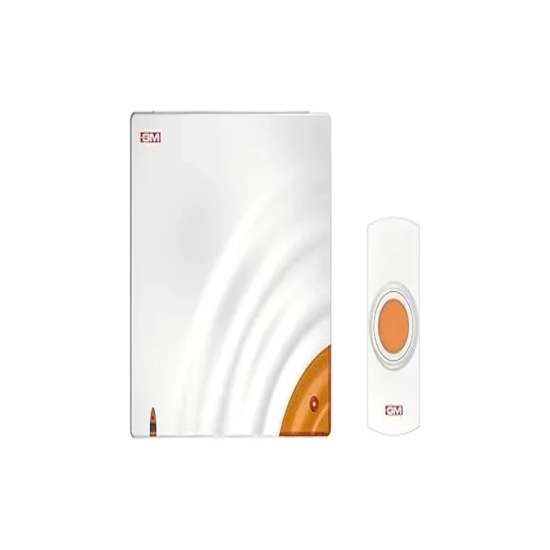 GM 4061 Wave Wireless Digital Doorbell with Remote, 32 Selectable Melodies & Flashing Light