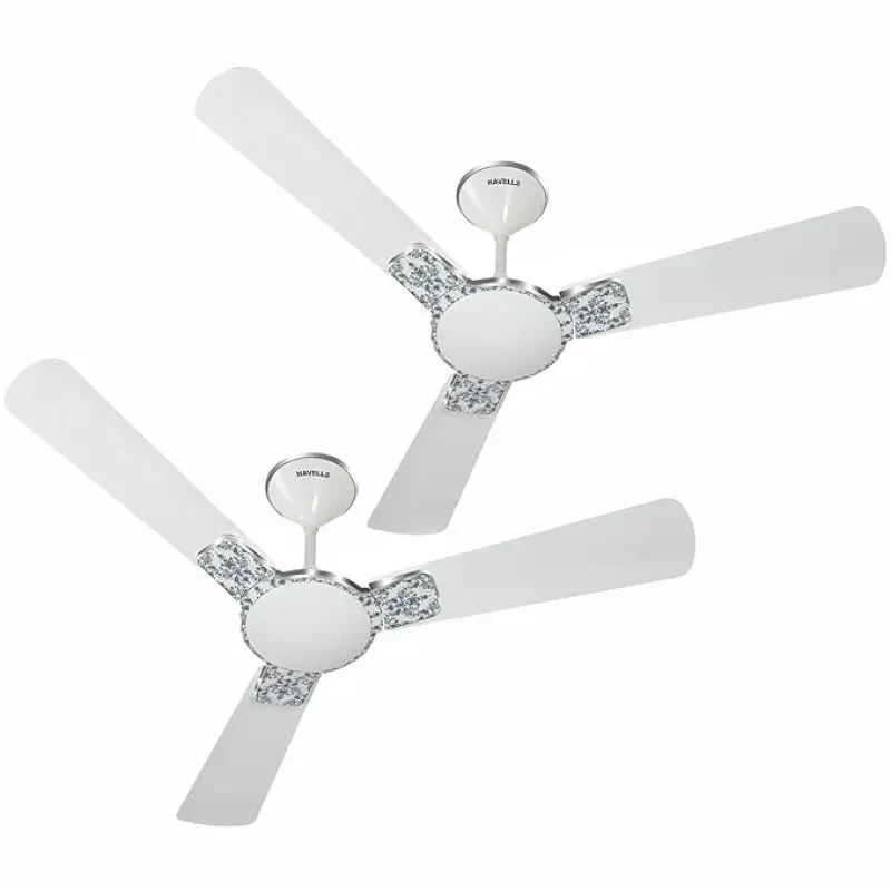 Havells Enticer Art 1200mm 2 Star Energy Saving Ceiling Fan (White, Pack of 2)