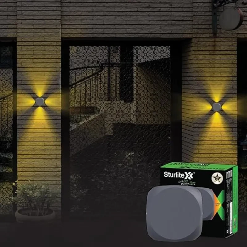 Sturlite Otrix 5Watt 4-Way LED Wall Light| 3K Color Temperature| Corrosion & Scratch Resistant| Aluminum Body with IP65-Weather Protection| Indoor & Outdoor Wall Mount Decorative Light - Pack of 1