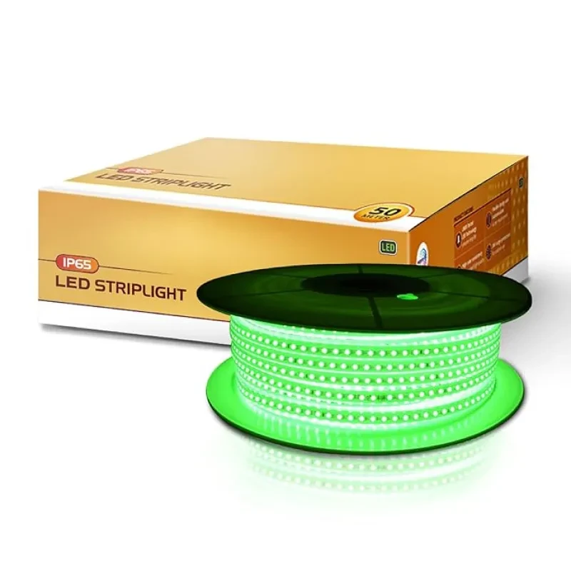 wipro Garnet 50 mtr LED Strip Light| 120 LEDs - mtr | Green | IP65-Waterproof | Flexible Rope Light for Outdoor & Indoor Decoration for Diwali, Christmas|Strip for Balcony, False Ceiling|Pack of 1