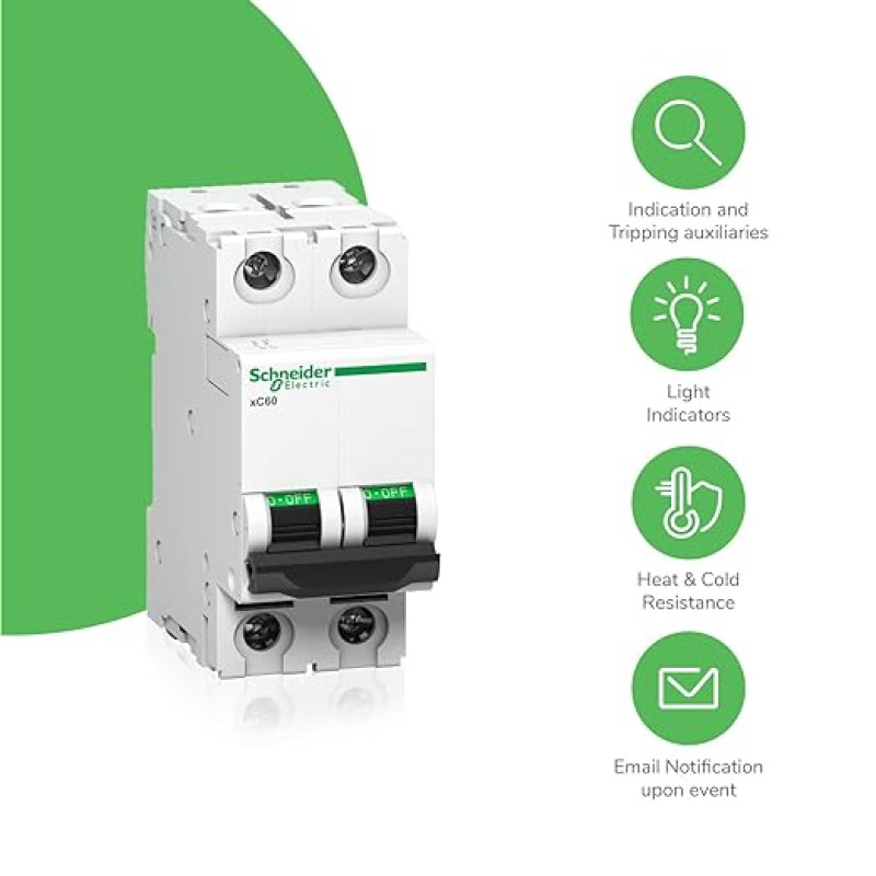 Schneider B Curve MCBs - xC60 - 2 Pole - 16A (A9N2P16B)