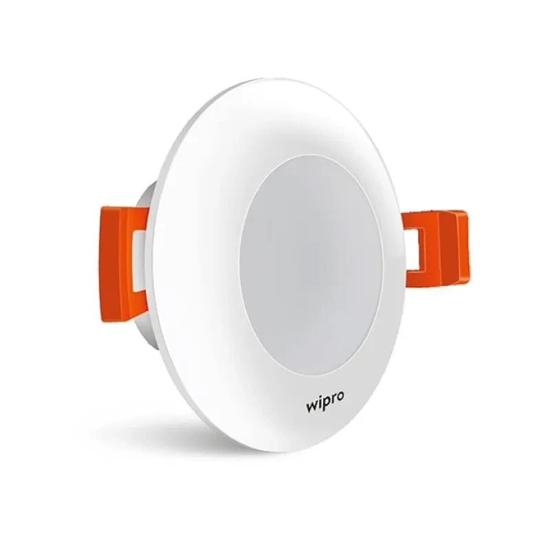 wipro Polycarbonate Garnet 3W Led Mini Downlight Warm White (2700K) Compact Design with 120 Beam Angle Recessed Down Light for False Ceiling Cutout-2.3 Inch Pack of 1