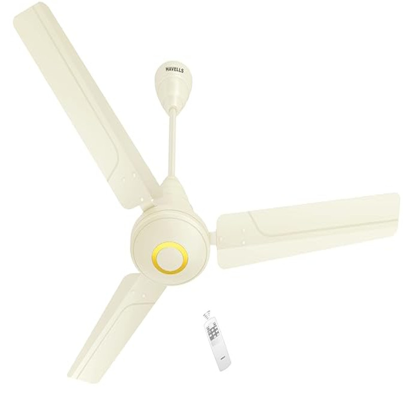 Havells 1200mm Efficiencia Neo BLDC Motor Ceiling Fan | 5 Star with Remote (Pack of 1, Ivory)