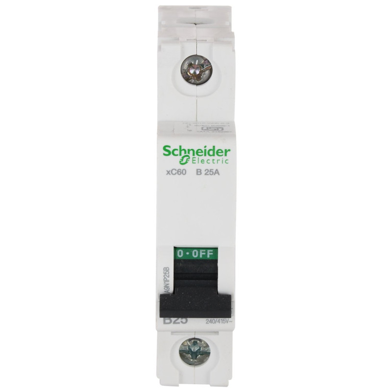 Schneider B Curve MCBs - xC60 -1 Pole - 25A (A9N1P25B)