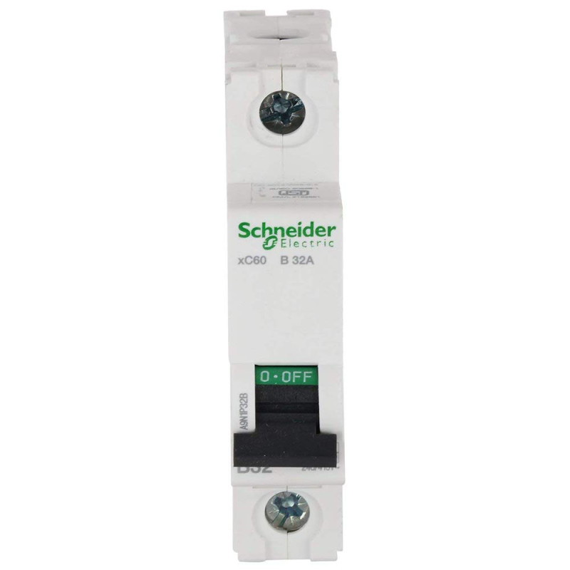 Schneider B Curve MCBs - xC60 - 1 Pole - 32A (A9N1P32B)