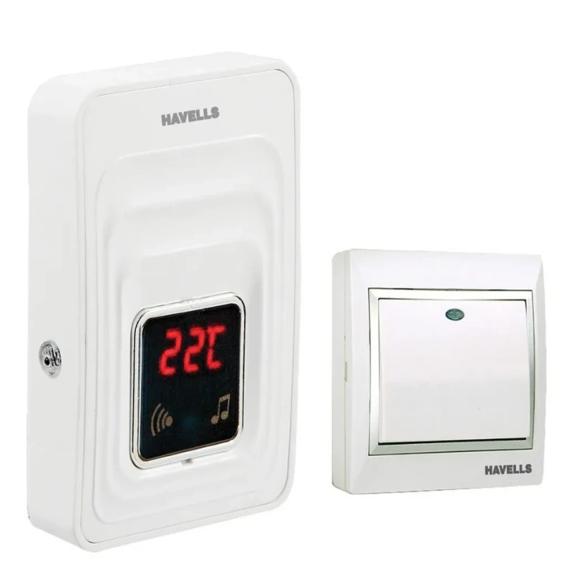 Havells SENSEBELL Wireless AC PLUGIN DOORBELL, White AHNWEXW000