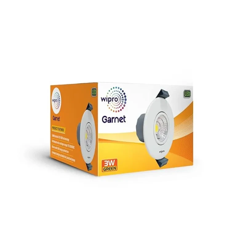 wipro Garnet 3w Mini Spotlight Green (Pack of 1)