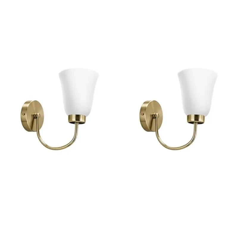 wipro BeuHome Single Wall Light BW02 | Premium Indoor Decorative Light with Contemporary Sleek Design | Antique Surface Mounted Classic Wall Light for Bedroom, Living Room | E27 (1H, Brush Bronze)