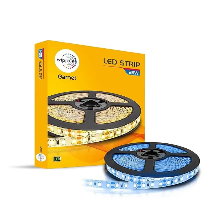 Wipro Plastic Garnet 25W Led Strip Light|Blue|5 Meter Cove Light|300 LEDs|Strip Light for Home, Office, Indoor Use|Strip for False Ceiling, Tv Cabinet, Kitchen|Pack of 1 (Without Driver)
