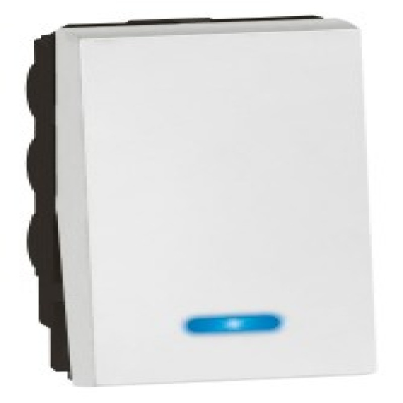 Legrand Arteor 6A Push Button with Indicator equipped with blue LED